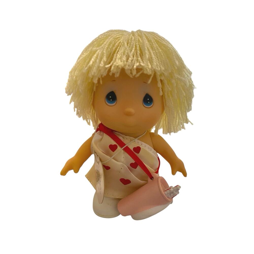 The Enesco Precious Moments Collection Vintage Blonde Cupid Girl Figurine Doll